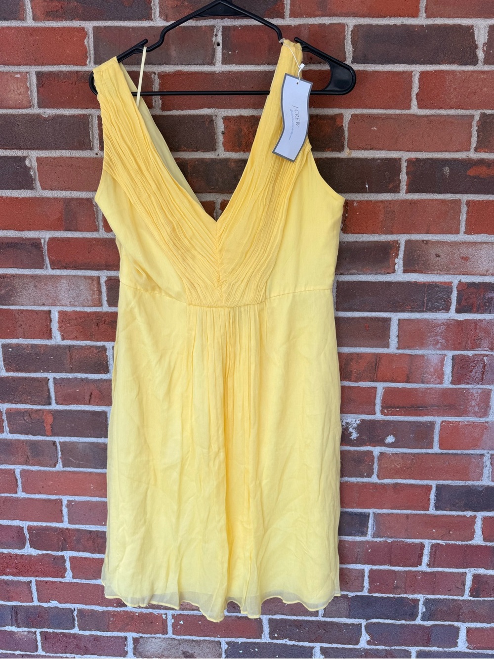 J. Crew Sunny Yellow V-Neck Sleeveless Dress